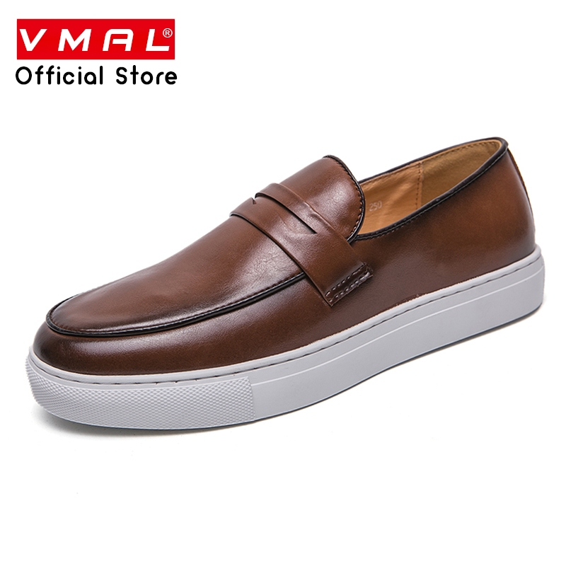VMAL Four Seasons รองเท้าโลฟเฟอร์หนังลําลอง ข้อสั้น สไตล์อังกฤษ สําหรับผู้ชาย ไซซ์ 38-48