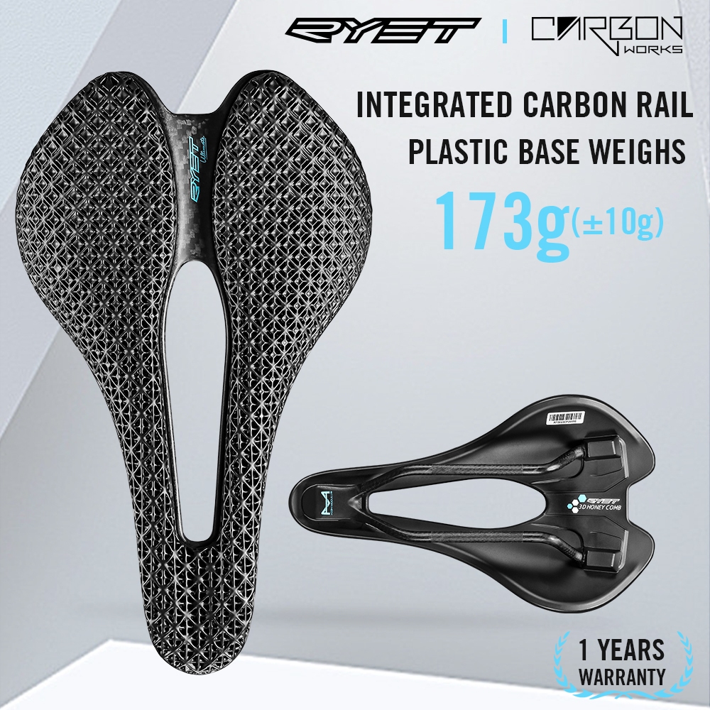 สต็อกพร้อม! RYET 3D พิมพ์อานจักรยาน Ultralight Carbon EVA 245x145 มม. สําหรับ MTB กรวด อะไหล่ที่นั่งขี่