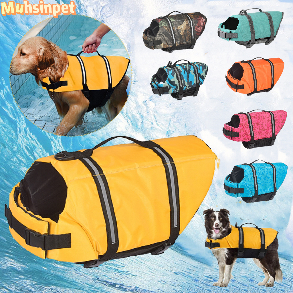 [Muhsinpet] ชุดว่ายน้ํา เสื้อชูชีพ ขนาดเล็ก กลาง ใหญ่ แฟชั่นฤดูร้อน สําหรับสัตว์เลี้ยง สุนัข