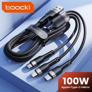 Toocki USB สายชาร์จเร็ว 100 วัตต์เครื่องชาร์จอเนกประสงค์ USB Type-C Data Cable อะแดปเตอร์ Type-C / Micro USB Port