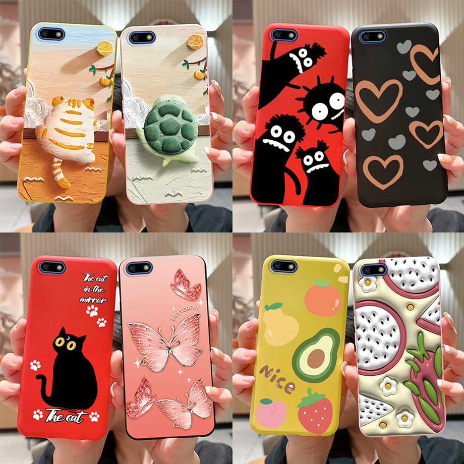 เคสสําหรับ Huawei Y5 Y5Prime Y5Lite 2018 เคสแฟชั่น ใหม่ รูปแบบ ซิลิโคน นิ่ม เคสหลัง