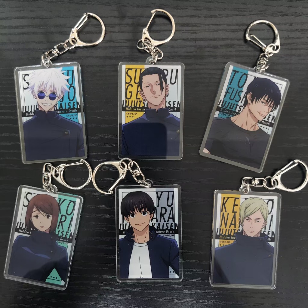 พวงกุญแจคอสเพลย์ ฟิกเกอร์อะนิเมะ Jujutsu Kaisen Gojo Satoru Geto Suguru Fushiguro Toji ของขวัญ สําหรับเก็บสะสม