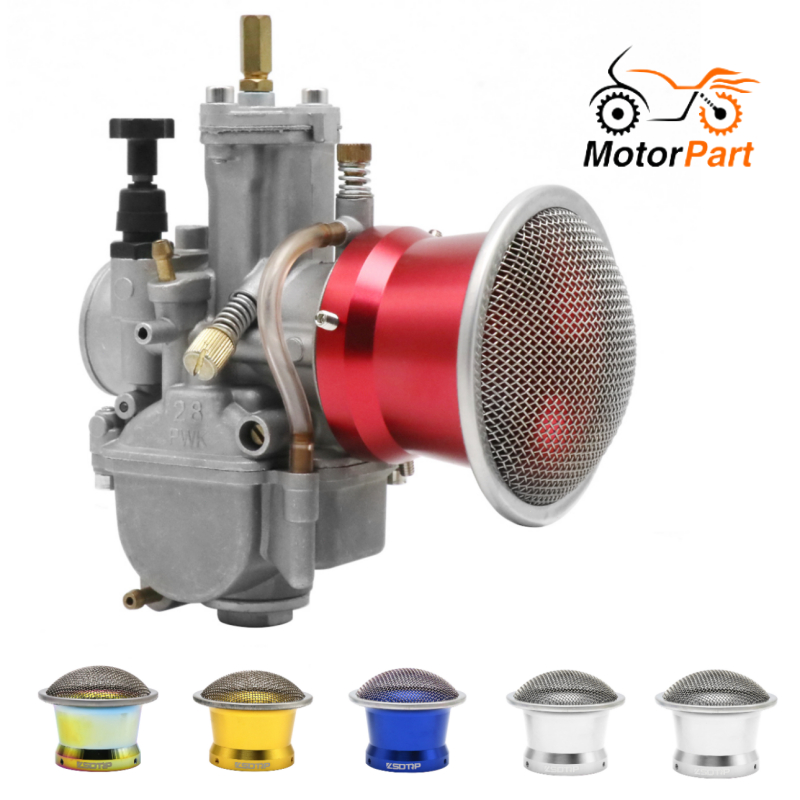 Motoparts SHOP คาร์บูเรเตอร์กรองอากาศ 50 55 มม. พร้อมตาข่าย อุปกรณ์เสริม สําหรับรถจักรยานยนต์