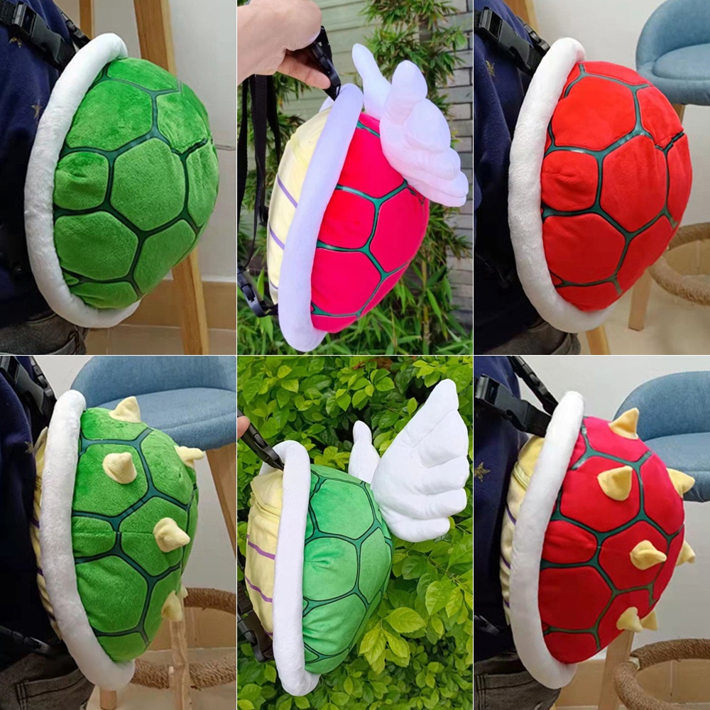 6สไตล์เกมซูเปอร์มาริโอบรอส อะนิเมะ Koopa Troopa Paratroopa Plush กระเป๋านักเรียนเต่าเต่าเต่าสีเขียว Bowser ของเล่นตุ๊กตากระเป๋าเป้สะพายหลังเด็กของขวัญ