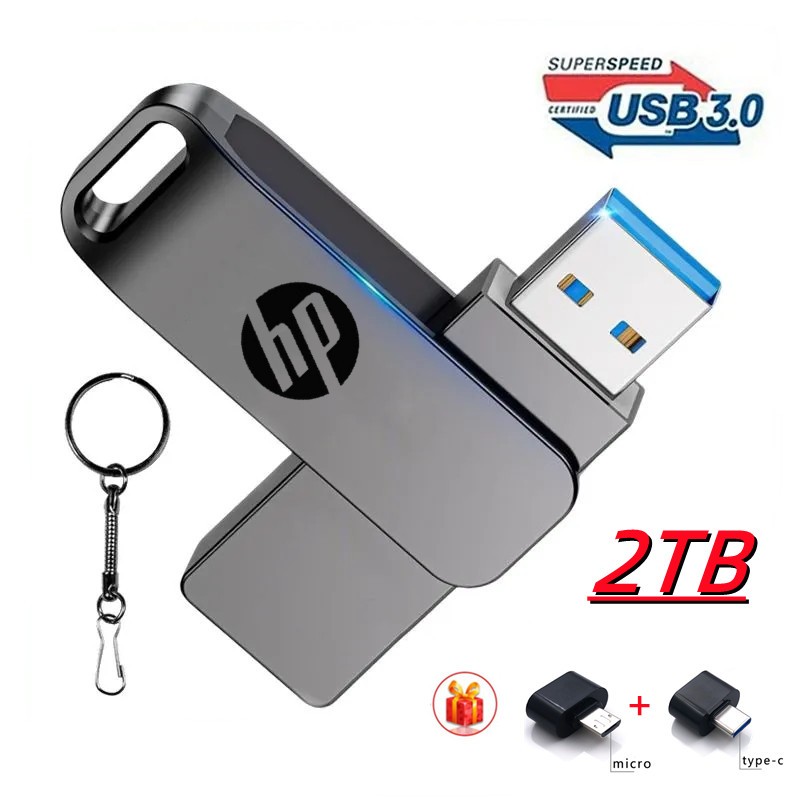 2tb USB3.0 ความเร็วสูงแฟลชดิสก์ 1TB 512gb 256gb 128GB 64GB โลหะ Pendrive สําหรับโทรศัพท์ PC