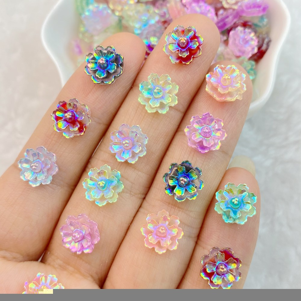 ดอกกุหลาบเรซิ่น 3D หลากสี สําหรับตกแต่งเล็บ 30 ชิ้น