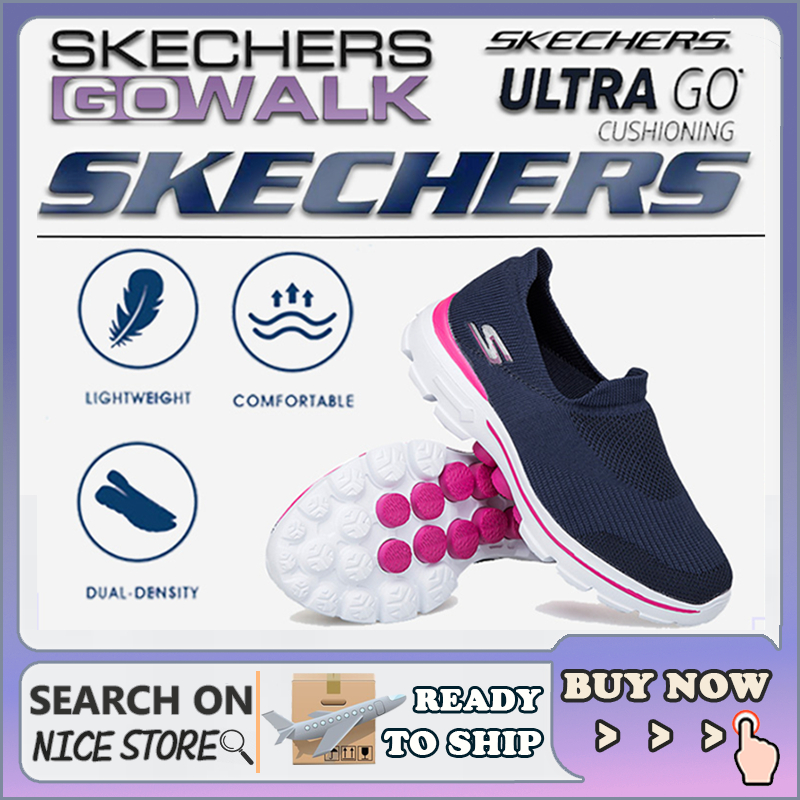 [รองเท้าผ้าใบผู้หญิง] Skechers_ Go-walk รองเท้าผ้าใบ สลิปออน กีฬา รองเท้าส้นแบน Kasut Sukan Wanita Walking Running Girl QBJE