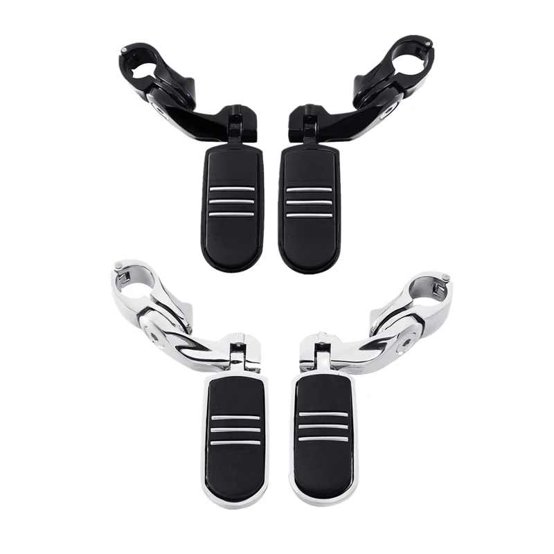 32 มม.1-1/4″ รถจักรยานยนต์หมุดเท้าทางหลวงเหยียบพักเท้า Chrome สําหรับ Harley Touring Road Electra Street Glide King XL 883 1200