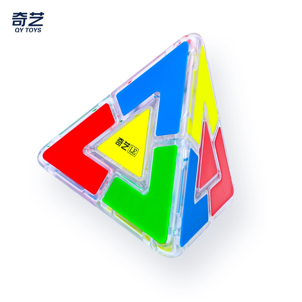 QiYi Duo Pyramind 2x2 Strange Shape Pyramid Magic Cube รูปพีระมิด 2x2x2 ของเล่นเสริมการเรียนรู้เด็ก