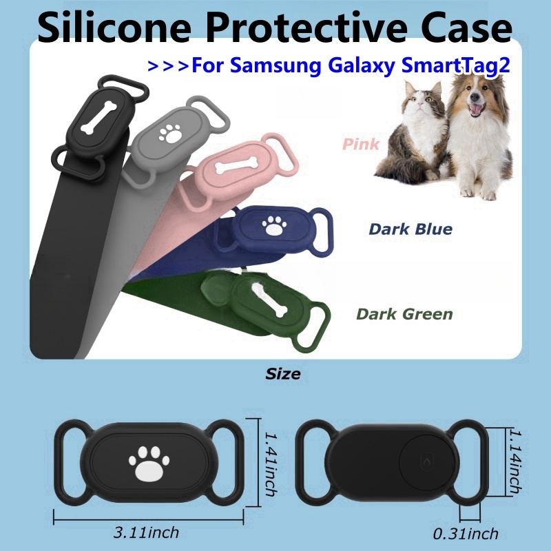 เคสซิลิโคนนิ่ม พร้อมพวงกุญแจ กันหาย สําหรับ Samsung SmartTag2 Samsung Galaxy SmartTag 2