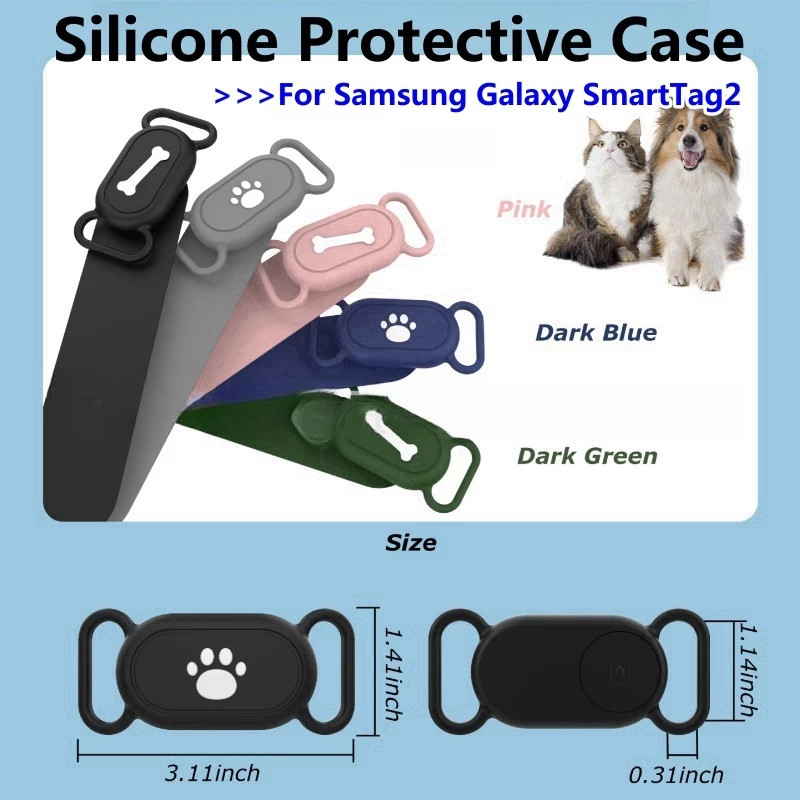 เคสซิลิโคนนิ่ม พร้อมพวงกุญแจ กันหาย สําหรับ Samsung SmartTag2 Samsung Galaxy SmartTag 2