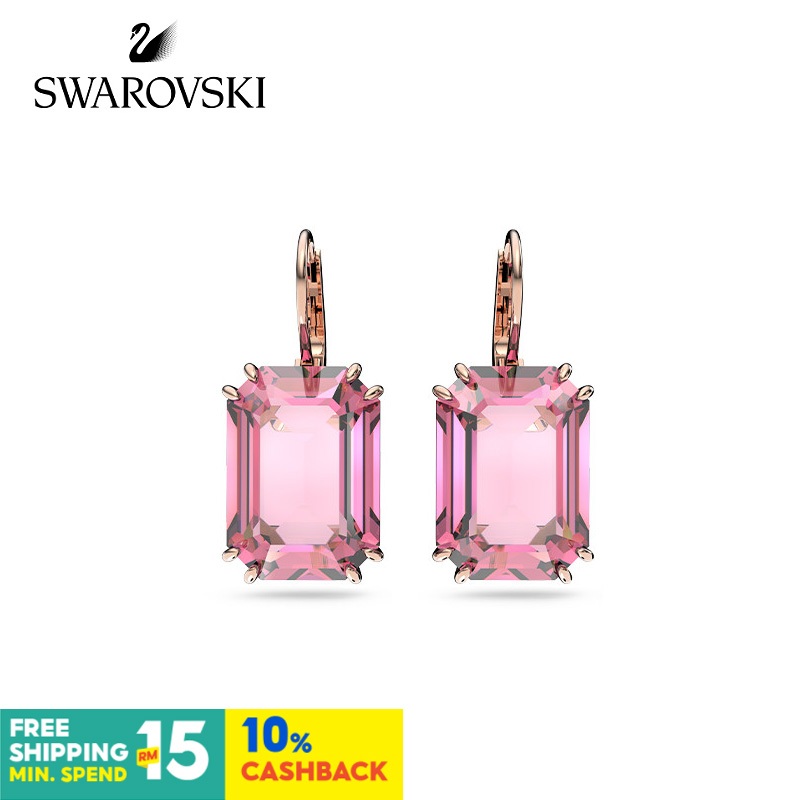 Swarovski MILLENIA ต่างหูเจาะ เครื่องประดับสตรี ฤดูใบไม้ร่วง ฤดูหนาว