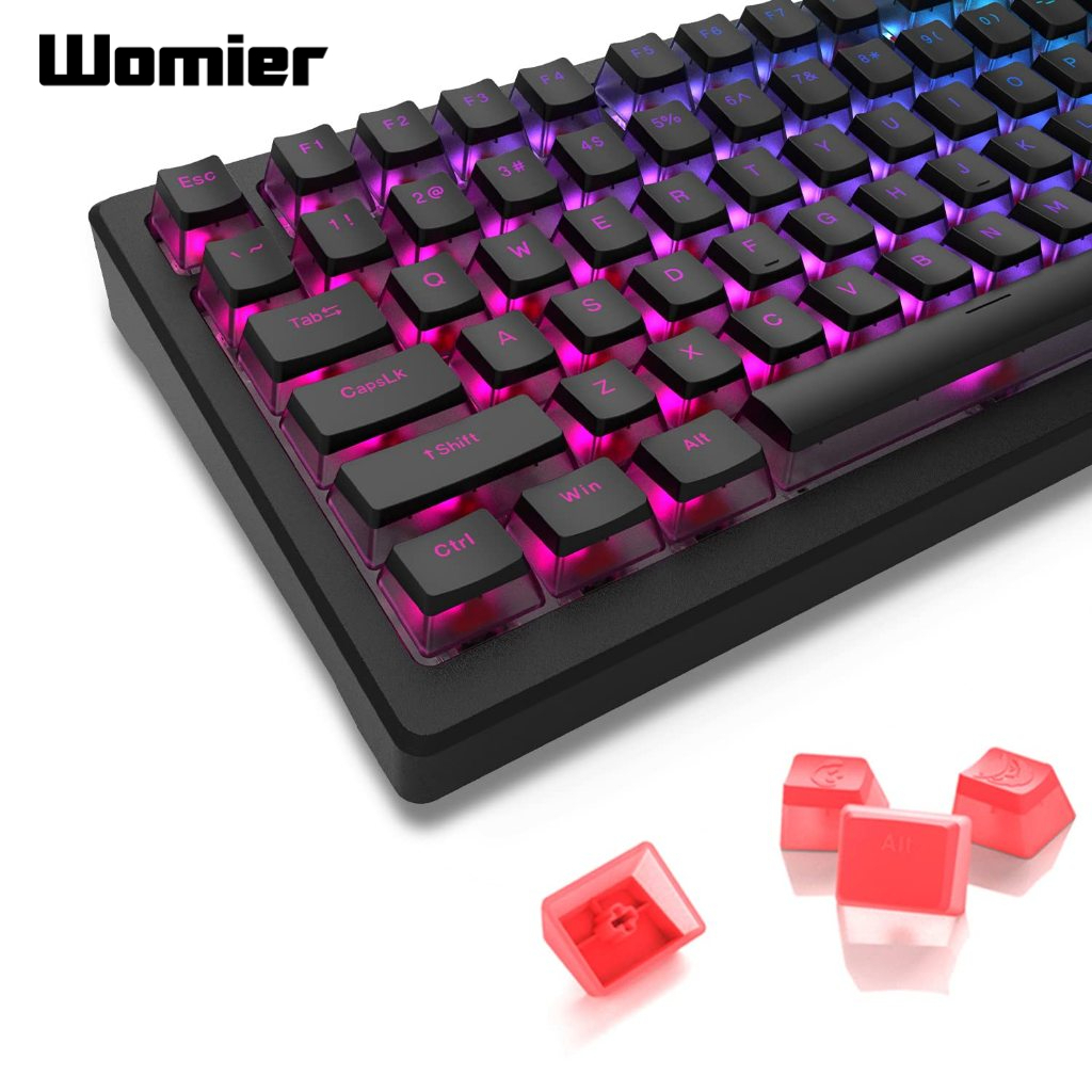 Womier ปุ่มกดคีย์บอร์ด PTB OEM 165 คีย์ สําหรับคีย์บอร์ด 100% 75% 65% 60%