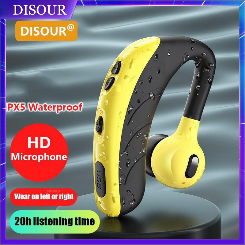 Disour หูฟังบลูทูธไร้สาย พร้อมไมโครโฟน ตัดเสียงรบกวน แฮนด์ฟรี แนวสปอร์ต ใช้ได้นาน สําหรับรถยนต์