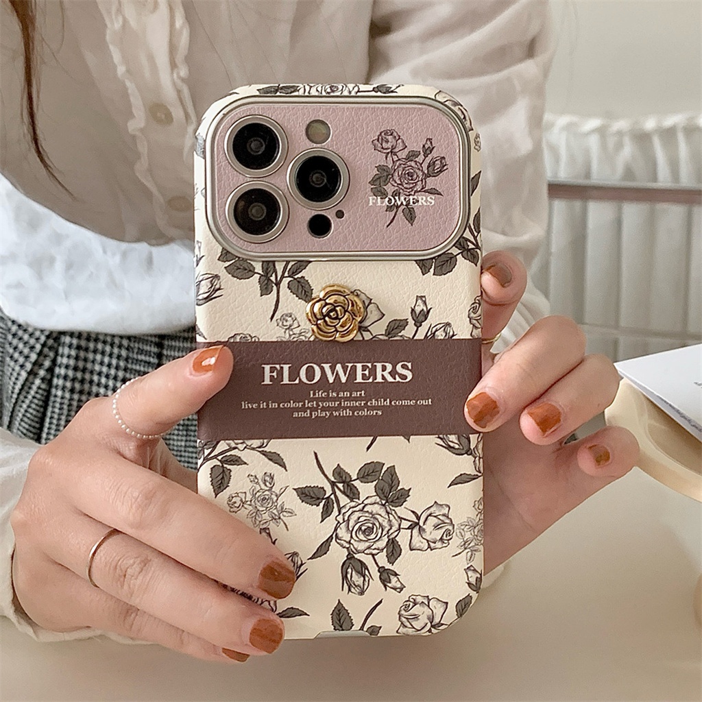 เคสโทรศัพท์มือถือ TPU แบบนิ่ม ลายดอกคามิเลีย ขนาดใหญ่ สําหรับ iphone 15 Pro Max 14 Pro Max 13 Pro Max 12 Pro Max