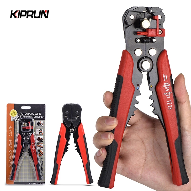 Kiprun Crimper เครื่องตัดสายเคเบิลอัตโนมัติ Wire Stripper มัลติฟังก์ชั่ปอกเครื่องมือ Crimping คีม Terminal 0.2-6.0 มม.