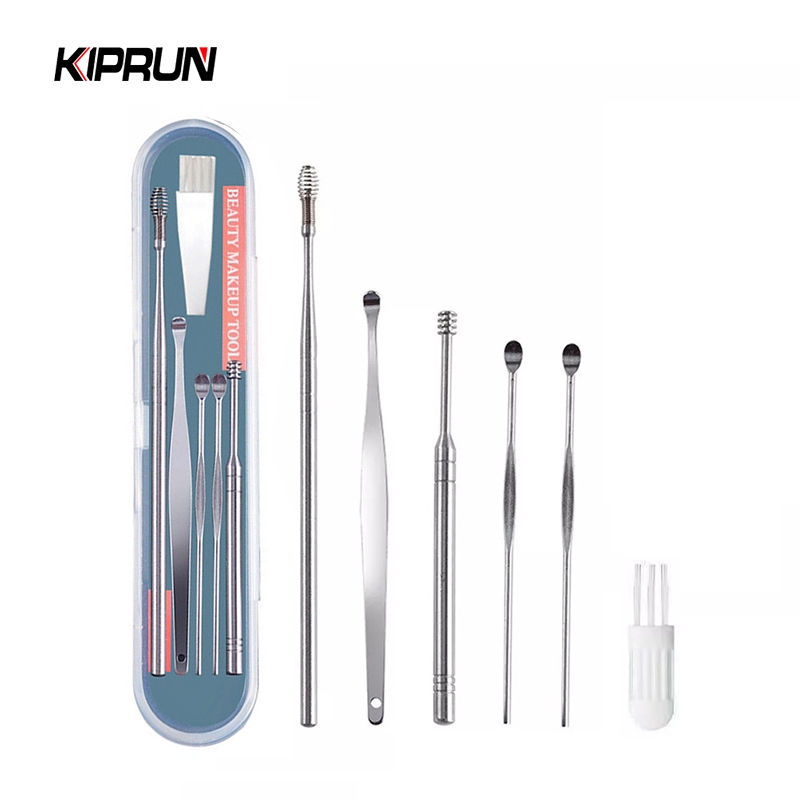 Kiprun ทําความสะอาดหูขี้ผึ้งเครื่องมือกําจัด Earpick Sticks Earwax Remover Curette Ear Pick ทําความสะอาดหู Cleanser ช้อน
