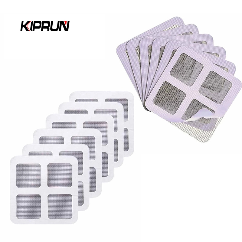 Kiprun สติกเกอร์เทปมุ้งลวด ซ่อมแซมหน้าต่าง ประตูห้อง ประตู 10X10 ซม. 1 3 6 ชิ้น