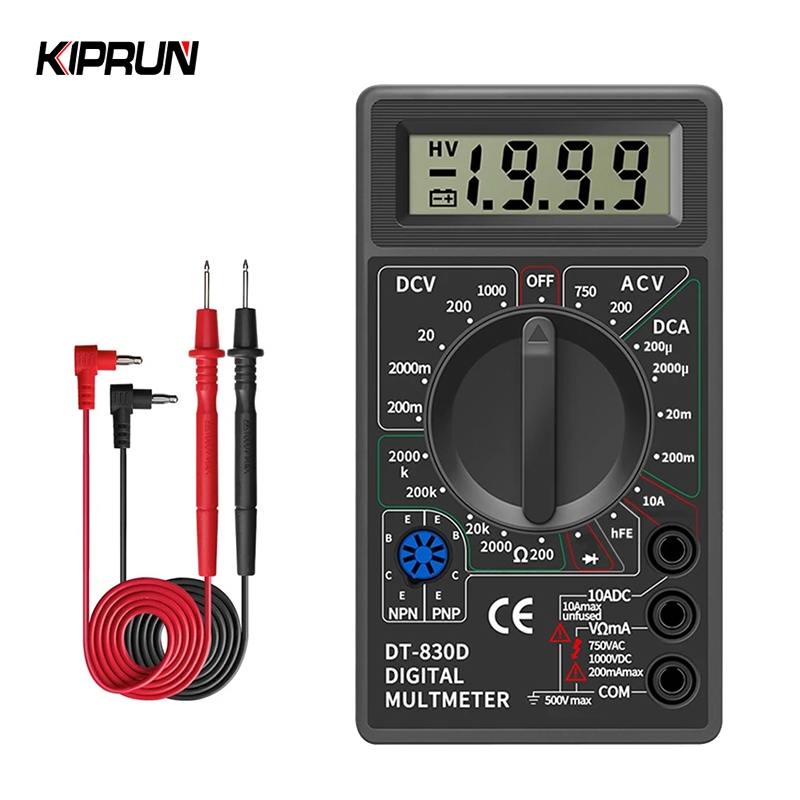 Kiprun มัลติมิเตอร์ดิจิทัล LCD AC DC 750V 1000V เครื่องวิเคราะห์โวลต์มิเตอร์ โวลต์มิเตอร์ เครื่องวัด