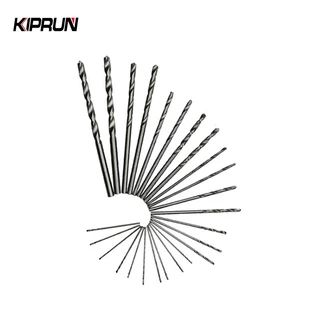Kiprun ชุดดอกสว่านเกลียว ความเร็วสูง 0.5 มม.~3 มม. สีขาว สําหรับเจียร เจาะไม้ โลหะ แม่พิมพ์ เครื่องประดับ DIY 25 ชิ้น