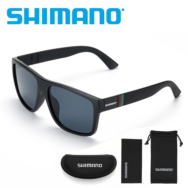SHIMANO ແວ່ນກັນແດດ ເລນໂພລາไรໄຊ ປ້ອງກັນ UV400 ພ້ອມກ່ອງ (ທັງຜູ້ຍິງ/ຜູ້ຊາຍ)