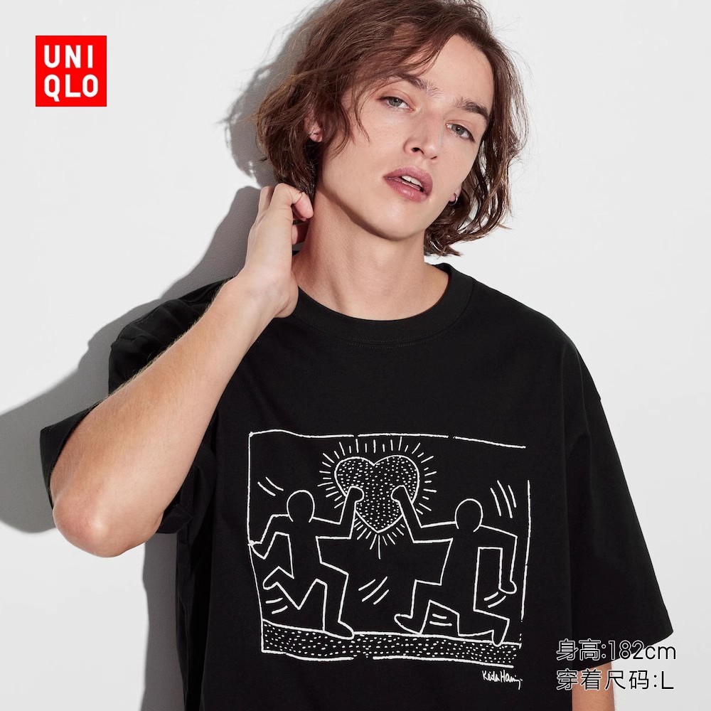 Uniqlo ใหม่ เสื้อยืดแขนสั้น พิมพ์ลาย UT Keith Haring สําหรับผู้ชาย และผู้หญิง 24 466087