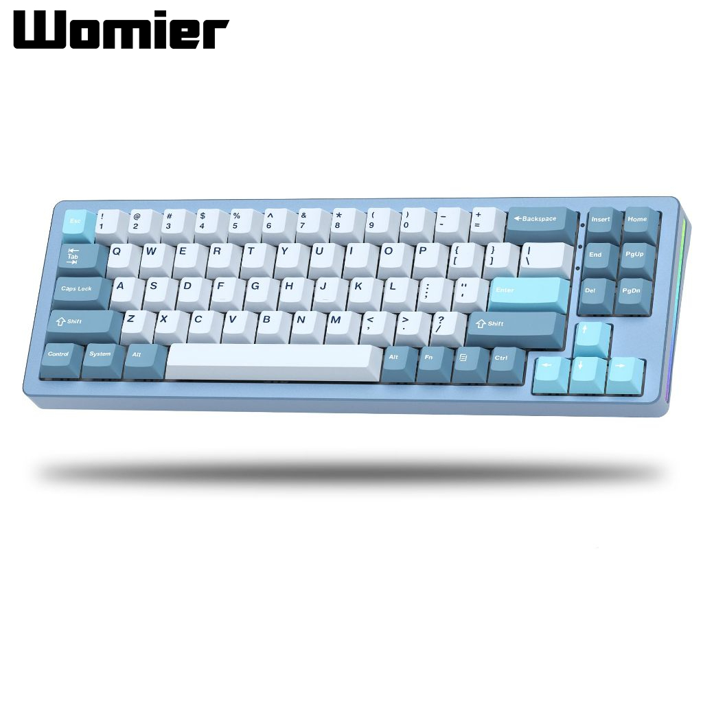 Womier S-K71 คีย์บอร์ดเมคคานิคอลไร้สาย บลูทูธ 2.4G แบบอะลูมิเนียมอัลลอย พร้อมสวิตช์หล่อลื่น