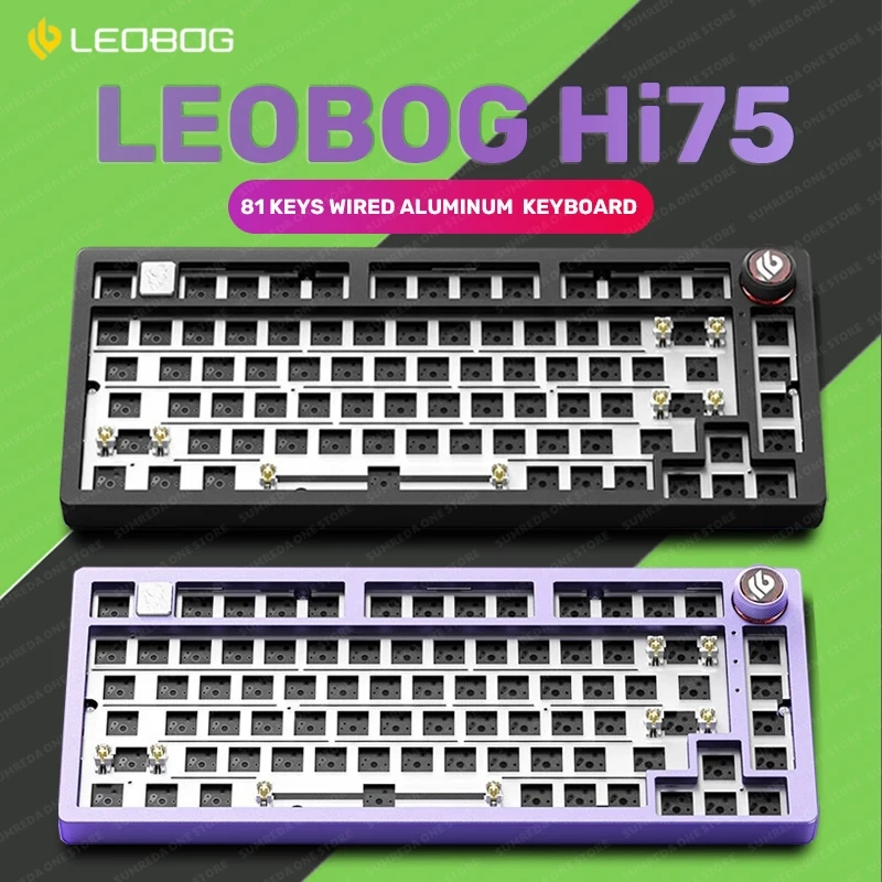Leobog Hi75 ชุดคีย์บอร์ดอะลูมิเนียม Tuotuo แบบมีสาย Rgb อุปกรณ์เสริม สําหรับเล่นเกม