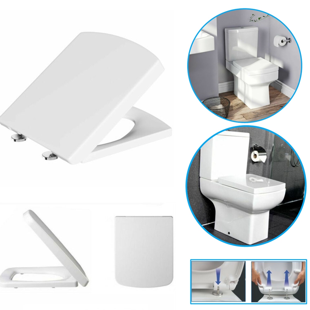 ฝารองนั่งชักโครก แบบหนา ปลดเร็ว พร้อมบานพับ ปรับได้ สําหรับห้องน้ํา