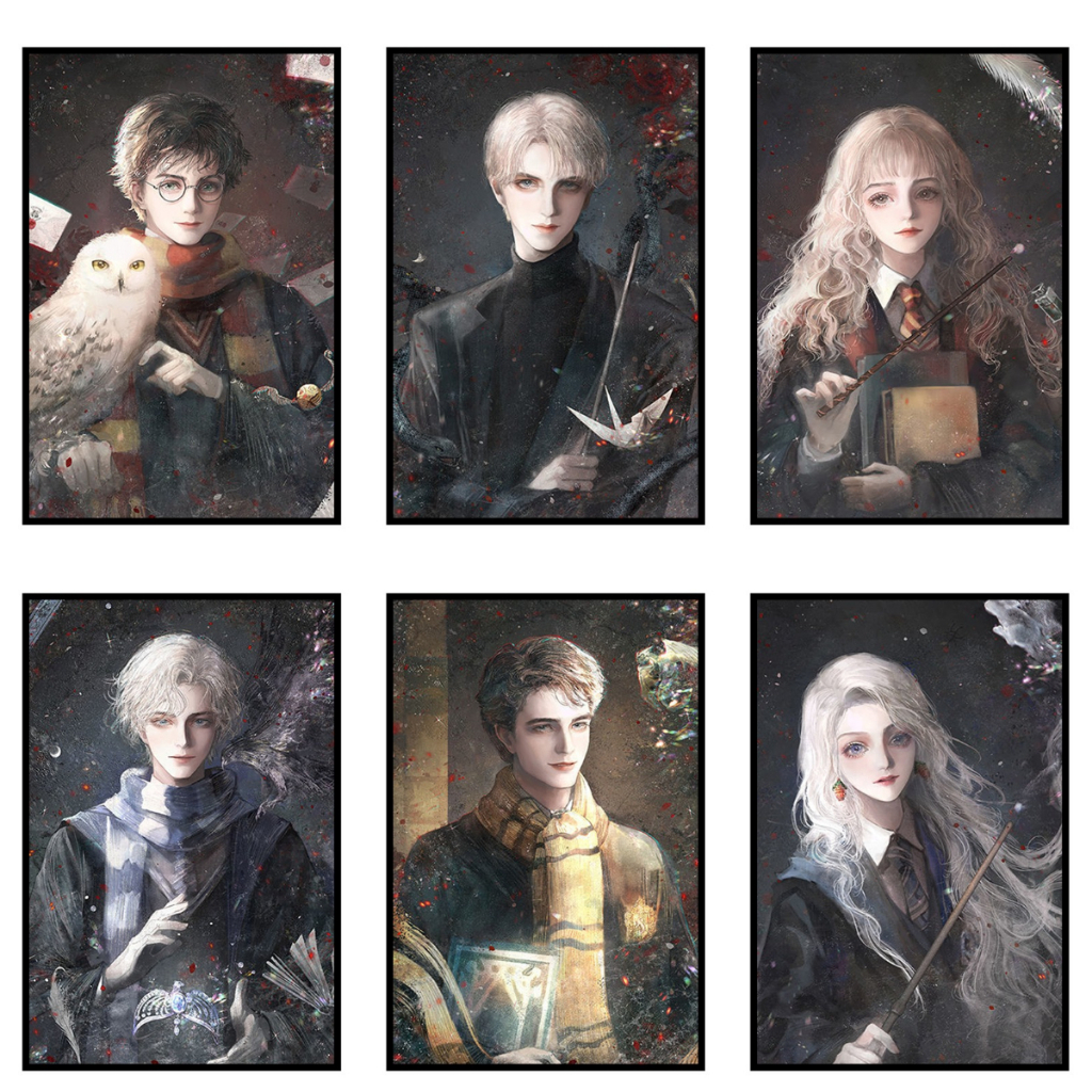【ORFON】40×50cm Harry Potter/ระบายสีตามตัวเลข/ภาพวาดตกแต่งอะคริลิก/ของเล่นวาดภาพ /ของขวัญเด็ก/กระตุ้นจินตนาการ