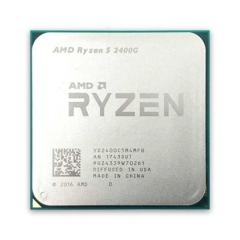 AMD Ryzen 5 2400G R5 2400G 3.6 GHz ใช้ GAMING Zen 0.014 Quad-Core แปดเกลียว 65W CPU โปรเซสเซอร์ YD24
