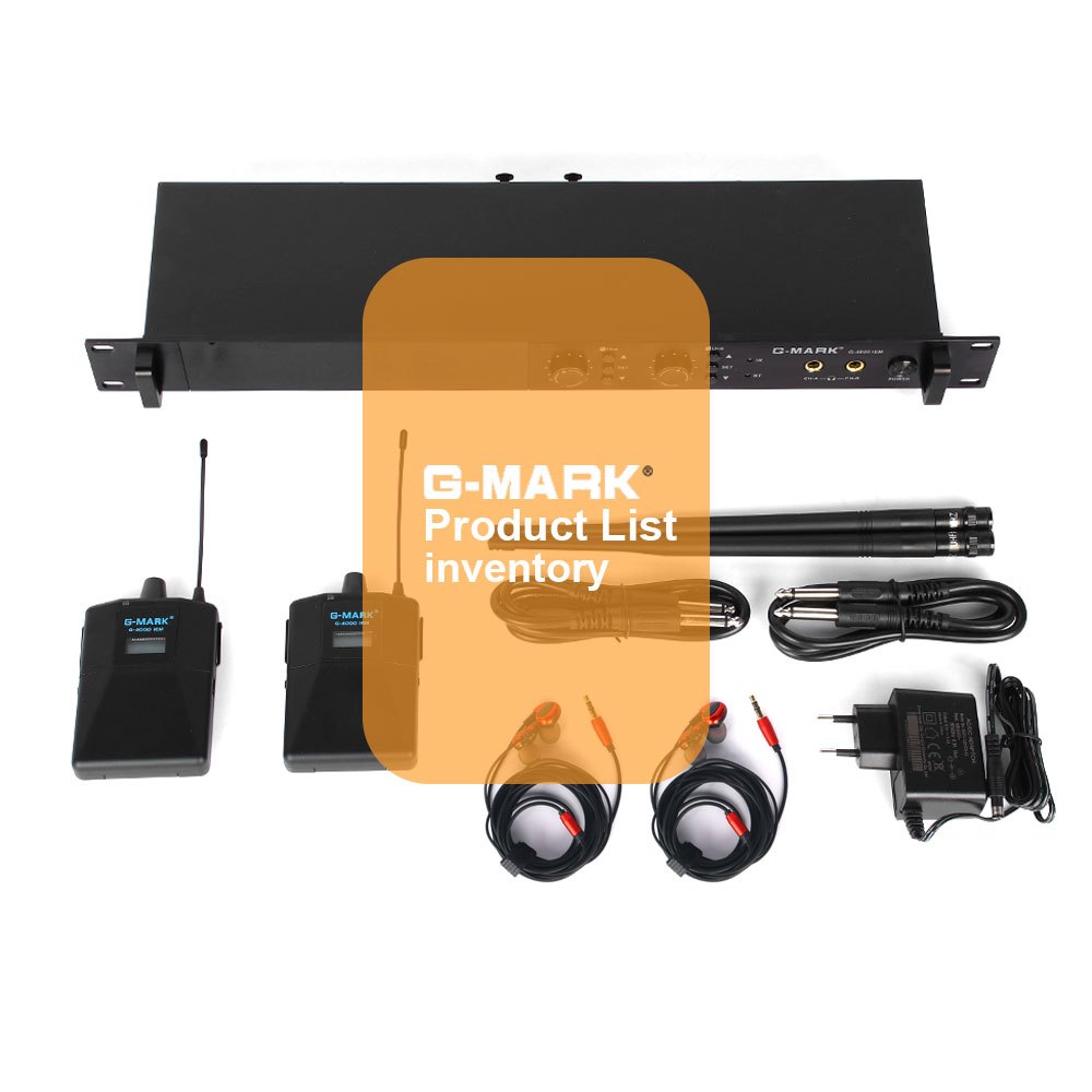 ระบบมอนิเตอร์อินเอียร์ G-MARK G4000 IEM UHF ไร้สาย ย้อนกลับเวที พร้อมความถี่หูฟัง เลือกได้ สําหรับเวทีกีตาร์ สตูดิโอแบนด์ ประสิทธิภาพดีเจ ตัวเครื่องโลหะ - รูปที่ 5