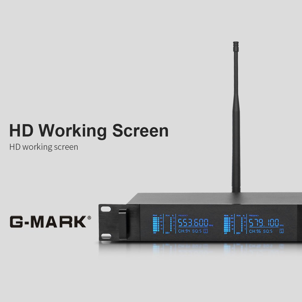 ระบบมอนิเตอร์อินเอียร์ G-MARK G4000 IEM UHF ไร้สาย ย้อนกลับเวที พร้อมความถี่หูฟัง เลือกได้ สําหรับเวทีกีตาร์ สตูดิโอแบนด์ ประสิทธิภาพดีเจ ตัวเครื่องโลหะ - รูปที่ 3