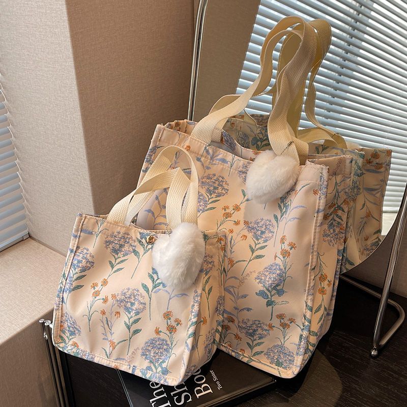 【จัดส่งจากประเทศไทย】 พร้อมส่ง กระเป๋าสะพายไหล่ ความจุขนาดใหญ่ สไตล์เรโทร สําหรับผู้หญิง กระเป๋าถือ ผ้าแคนวาส พิมพ์ลาย แฟชั่นสําหรับสตรี