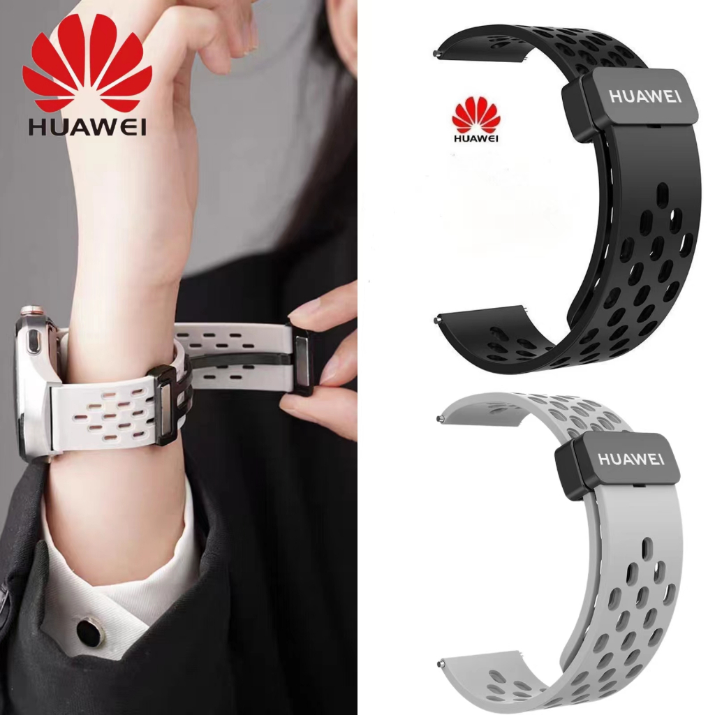 Huawei Watch3/4 Original Magnetic Cellular สายซิลิโคน GT6 Pro Band GT5 ฤดูร้อน Breathable Buds