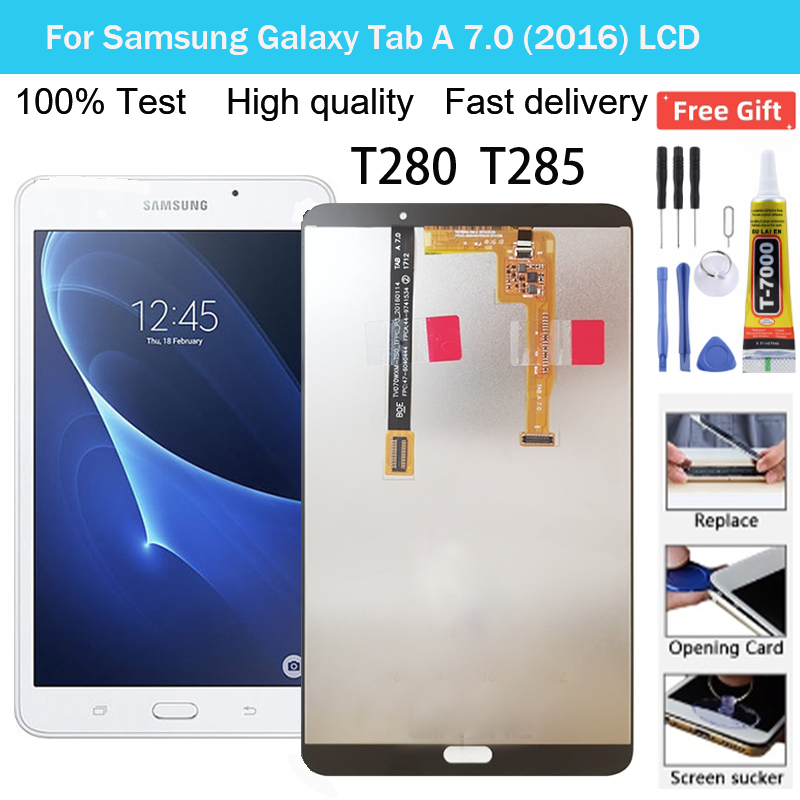 อะไหล่หน้าจอสัมผัส LCD สําหรับ Samsung Galaxy Tab A 7.0 2016