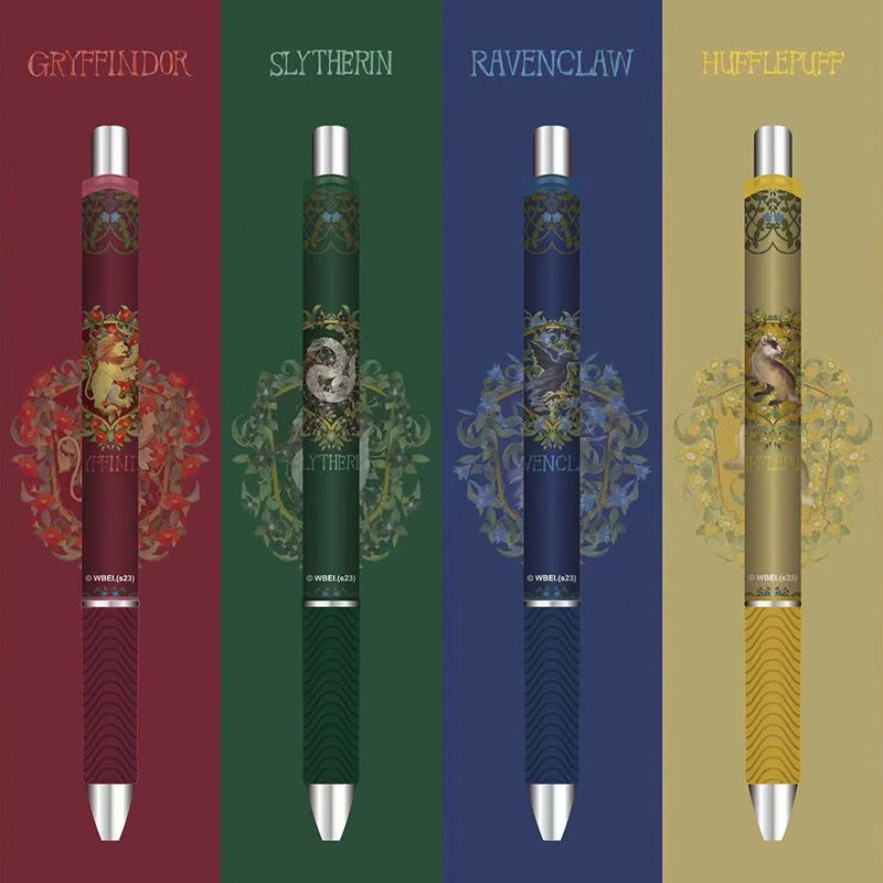 ⭐ปากกาเจล Harry Potter Academy of Magics⭐Pentel Energel × Harry Potter =【0.5mm ปากกาหมึกเจลสีดำ】แห้งเร็ว Bln75 ปากกากด สีดํา