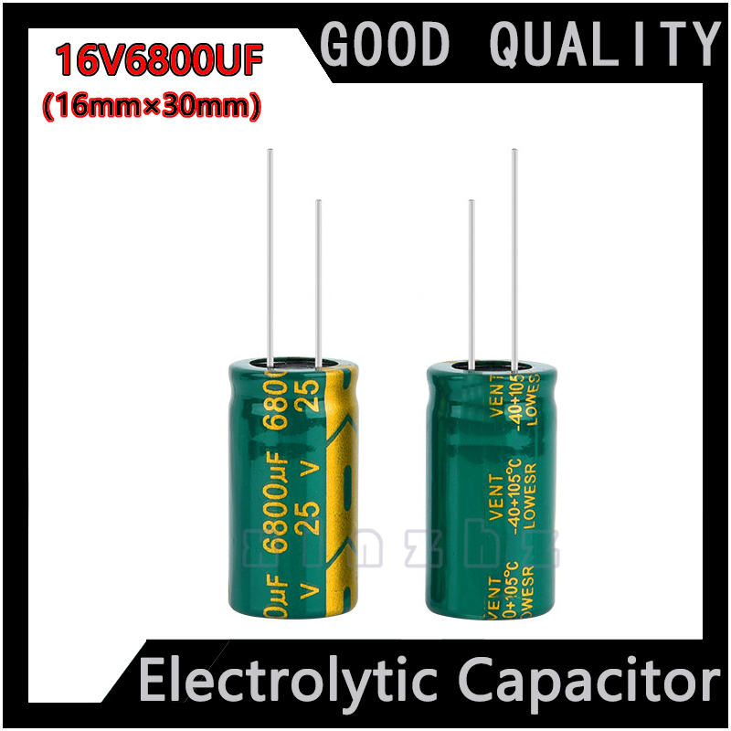 Electrolytic Capacitor 25V 6800UF ใหม ่ ความถี ่ สูงทนทานตัวเก ็ บประจุข ้ อมูลจําเพาะ 16X30MM
