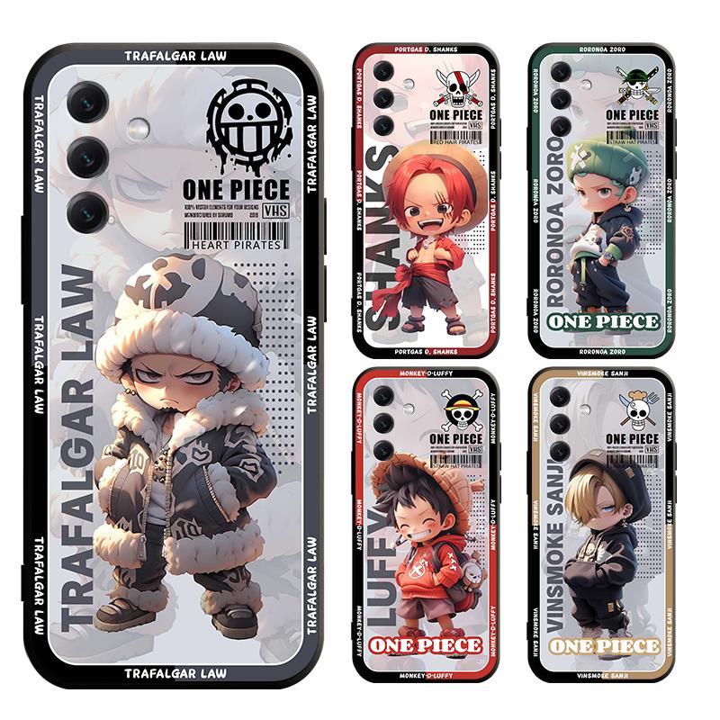 เคส samsung S22 S23 S24 PLUS PRO ULTRA FE โทรศัพท์มือถือ แบบนิ่ม ลายวันพีช ลูฟี่ โซโร สําหรับ