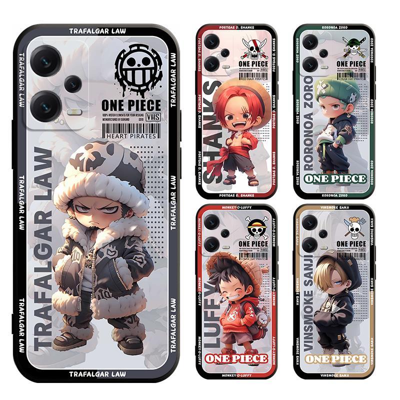 เคส Redmi note 12s 12 12C 11A 4G A1 A2 A1+ A2+ PLUS 5G โทรศัพท์มือถือแบบนิ่ม ผิวด้าน ลาย one piece luffy zoro ace สีดํา สําหรับ