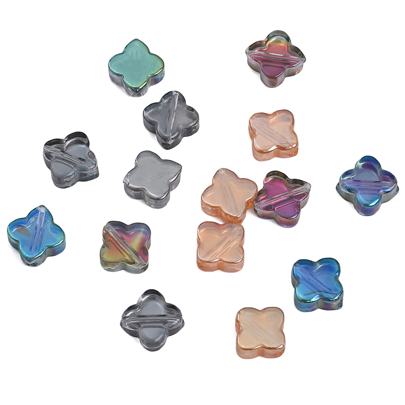 10 มม.10 ชิ้น/ถุงแก้วคริสตัล Four-clover Leaf ลูกปัดสําหรับ DIY เครื่องประดับทํา Earings สร้อยข้อมืออุปกรณ์เสริม - รูปที่ 4