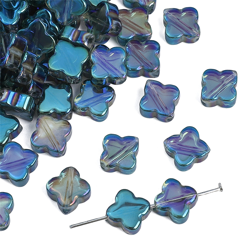 10 มม.10 ชิ้น/ถุงแก้วคริสตัล Four-clover Leaf ลูกปัดสําหรับ DIY เครื่องประดับทํา Earings สร้อยข้อมืออุปกรณ์เสริม - รูปที่ 5