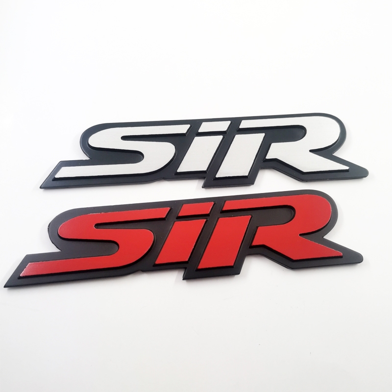 สติกเกอร์โลหะ ลายโลโก้ SIR สําหรับติดตกแต่งฝากระโปรงหลังรถยนต์ 1 ชิ้น SIR