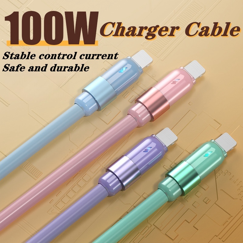 สายชาร์จซิลิโคนเหลว 5A ชาร์จเร็ว สําหรับ iPhone Type-C iPhone สายเคเบิลข้อมูลซิลิโคนเหลว สายเคเบิล Micro USB