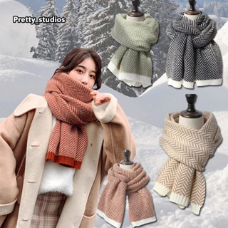 🔥ผ้าพันคอ ผ้าคลุมไหล่ แฟชั่นฤดูหนาว ผ้าถัก แบบหนา สําหรับผู้…