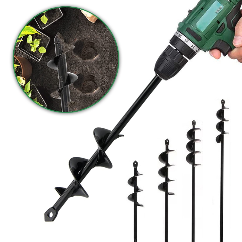 9 ขนาด Planter Garden Auger เกลียวเจาะ Bit Planting Hole Digger เจาะ Bit Yard Gardening Planting Hole Digger เครื่องมือ