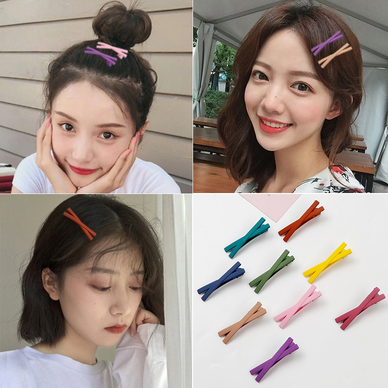 2024 น่ารัก กิ๊บติดผม แบบเรียบ รูปหัวใจ สีแคนดี้ สไตล์เกาหลี และญี่ปุ่น สําหรับผู้หญิง 【XINYIA】