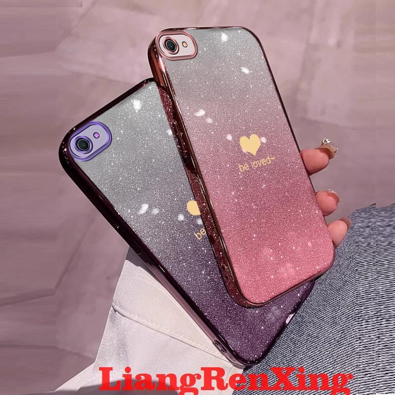เคส มือถือ ซิลิโคนนิ่ม แบบใส กันกระแทก ประดับกลิตเตอร์ สําหรับ OPPO A83 SFAX01