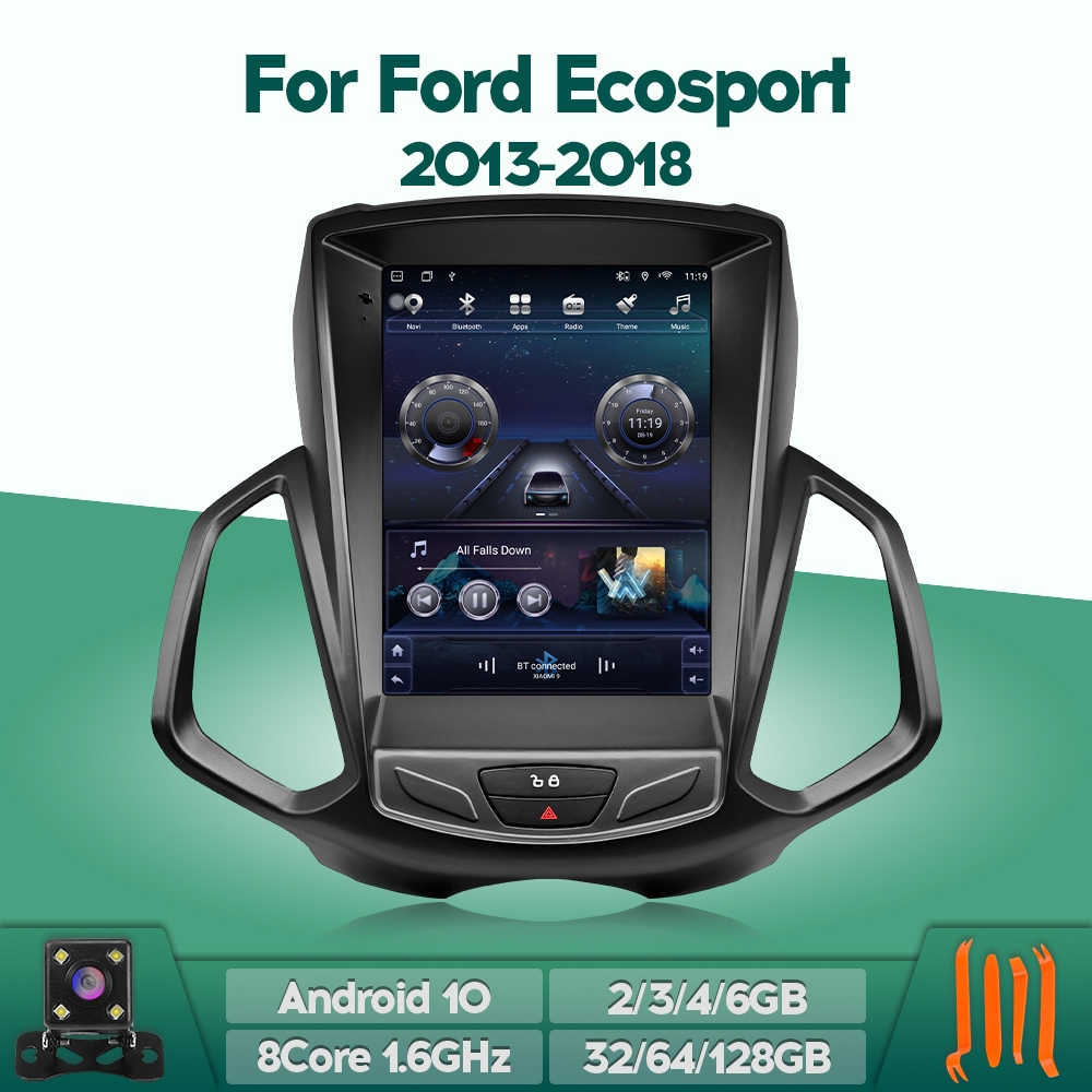 Webetter TopNavi เครื่องเล่นสเตอริโอ หน้าจอแนวตั้ง 9.7 นิ้ว Android 8Core IPS สําหรับ Ford Ecosport 2013-2018 พร้อม 4G CarPlay DSP BT WiFi GPS