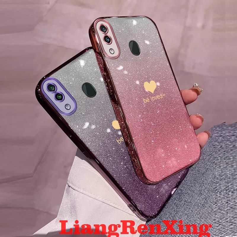เคส มือถือ ซิลิโคนนิ่ม ใส กันกระแทก แต่งกลิตเตอร์ สําหรับ samsung a20 a30 SFAX01